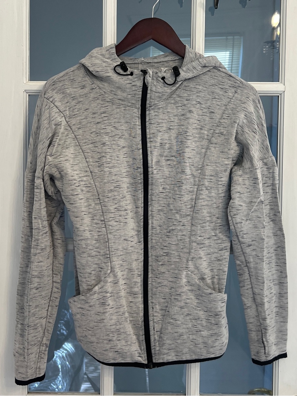 OLD NAVY Active Women’s Heather Gray Full Zip Hooded Jacket Size S